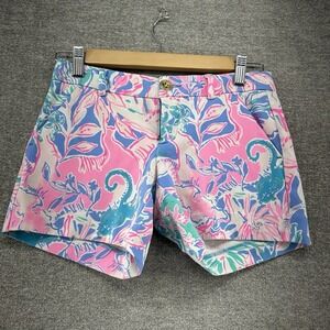 Lilly Pulitzer‎ Adie Barefoot Princess Shorts Women Size 00 Summer Beach Floral
